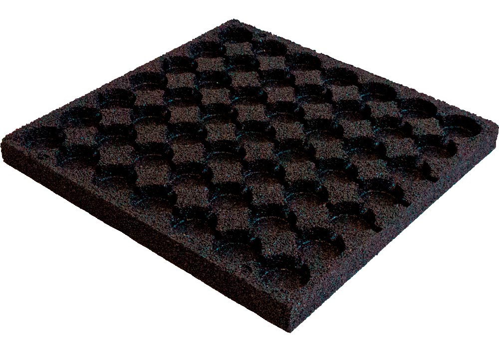 Losas de Caucho KidPlay 50 x 50 x 4 cm Color negro