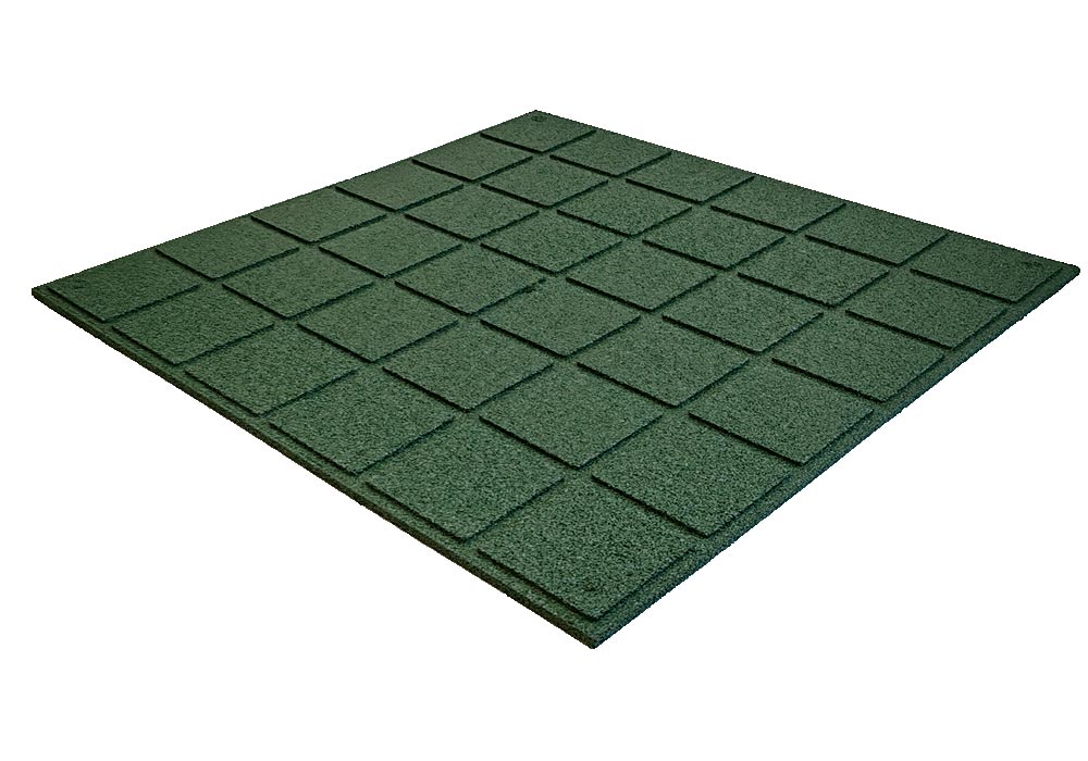 Losas de Caucho Kidplay 100 x 100 x 2 cm Color Verde
