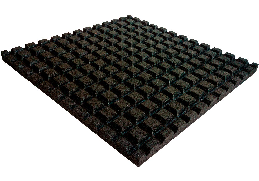 Losas de Caucho Kidplay 100 x 100 x 4 cm Color Negro