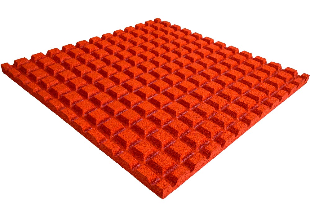 Losas de Caucho Kidplay 100 x 100 x 4 cm Color Rojo