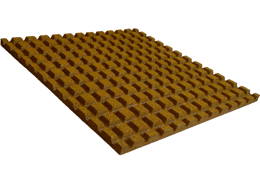 Losas de Caucho Kidplay 100 x 100 x 4 cm Color Ocre
