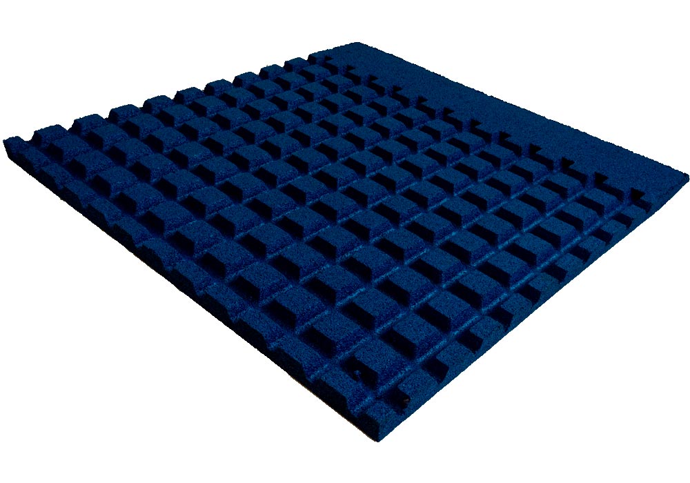 Losas de Caucho Kidplay 100 x 100 x 4 cm Bisel a un lado Color Azul
