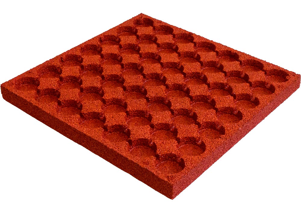 Losas de Caucho KidPlay 50 x 50 x 4 cm Color rojo