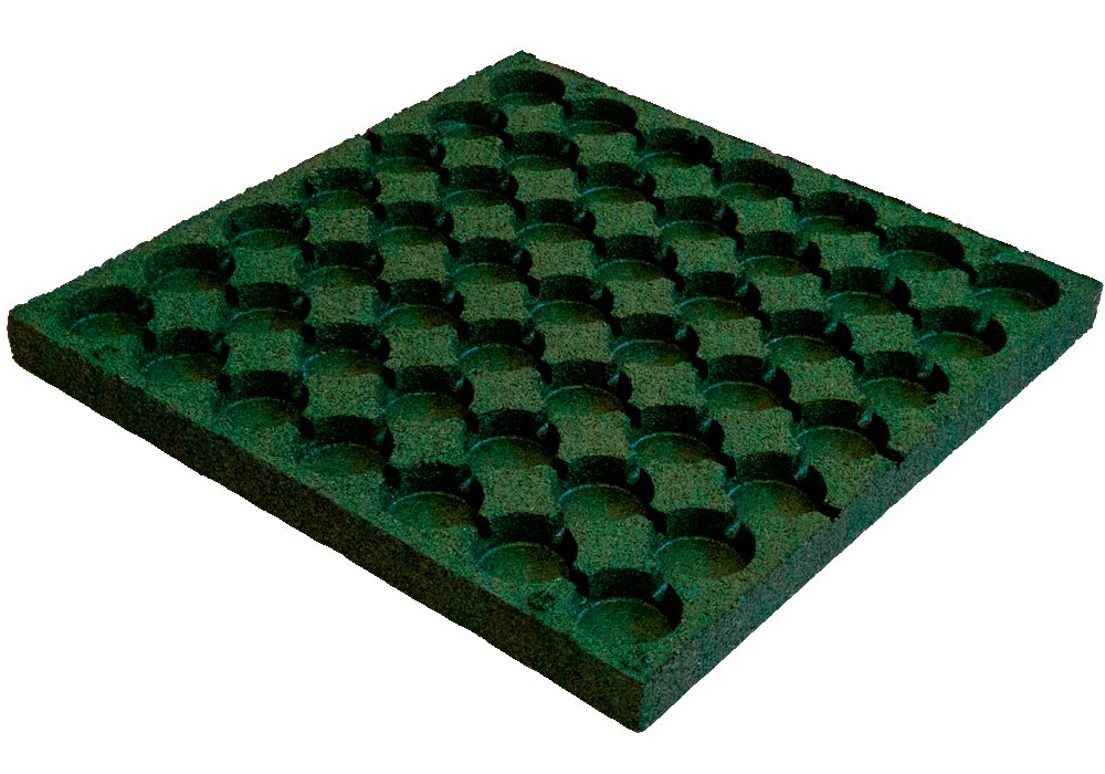 Losas de Caucho KidPlay 50 x 50 x 4 cm Color verde