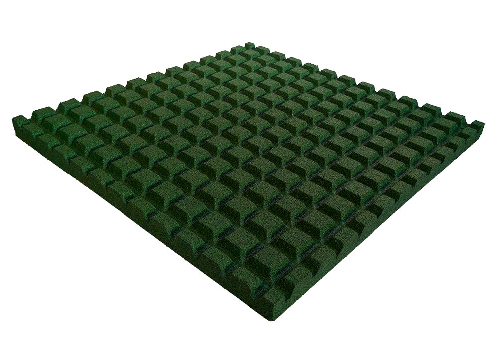  Losas de Caucho Kidplay 100 x 100 x 5 cm Verdes