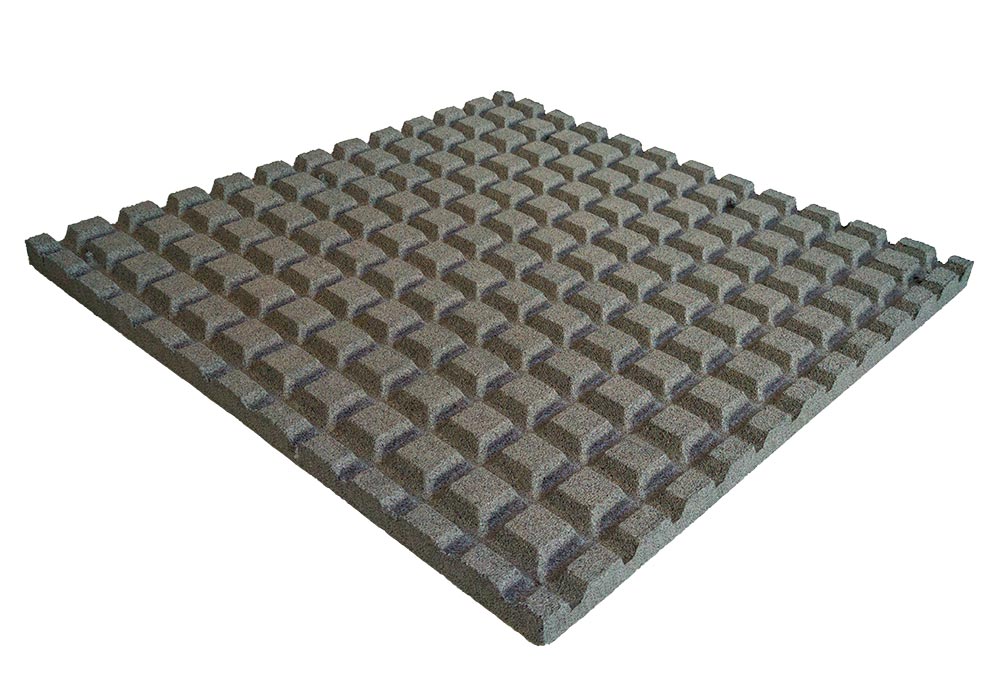  Losas de Caucho Kidplay 100 x 100 x 5 cm Grises