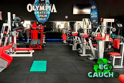 La Federación Internación de Fisicoculturismo IFBB instala nuestras losas de caucho en su Sede.