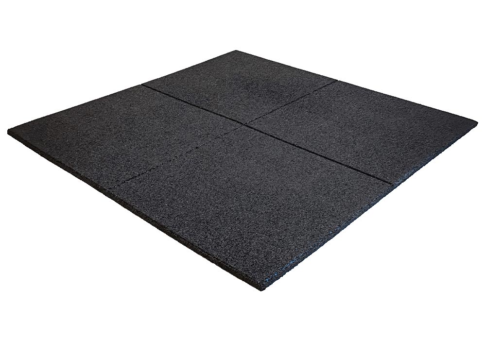 Losas de Caucho Kidplay 100 x 100 x 2 cm Color Negro