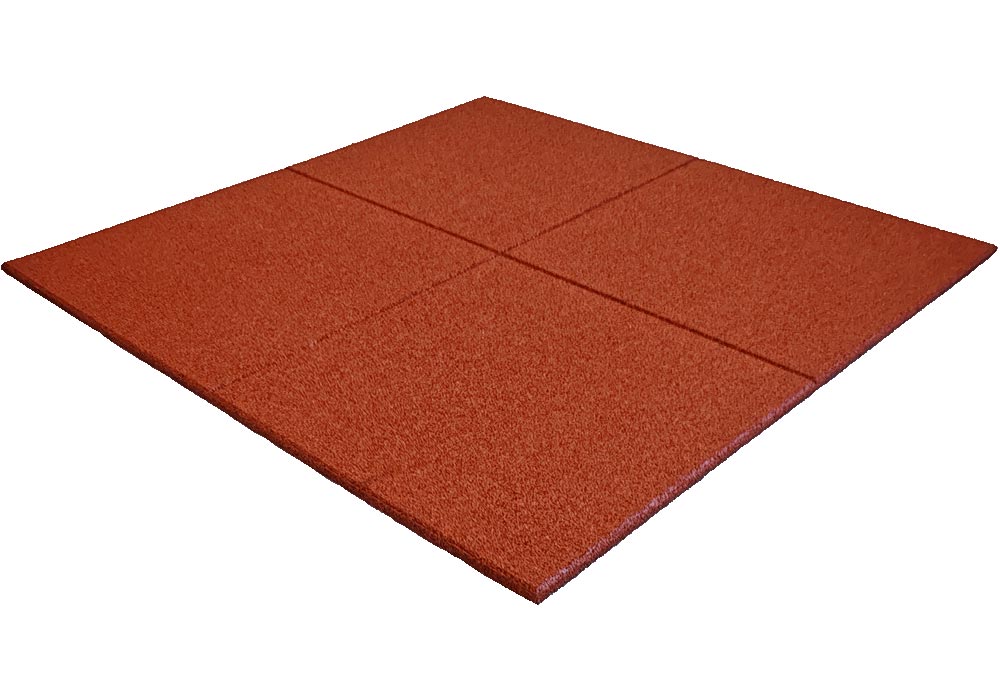 Losas de Caucho Kidplay 100 x 100 x 2 cm Color Rojo