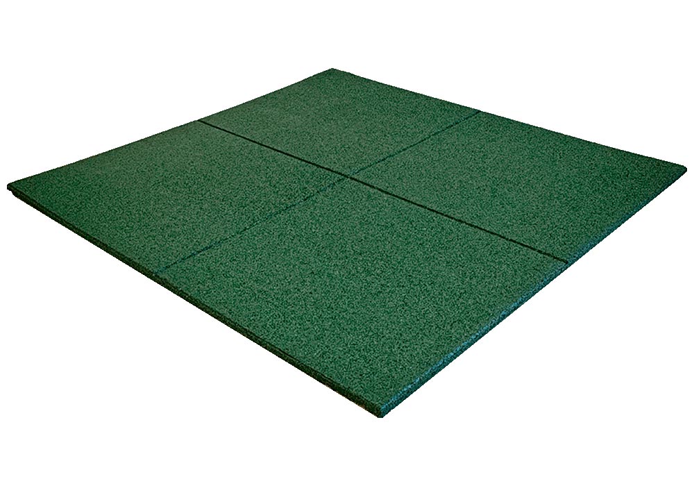Losas de Caucho Kidplay 100 x 100 x 2 cm Color Verde