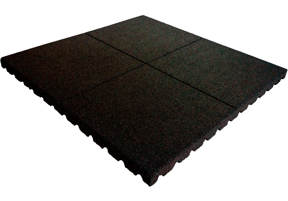 Losas de Caucho Kidplay 100 x 100 x 4 cm Color Negro