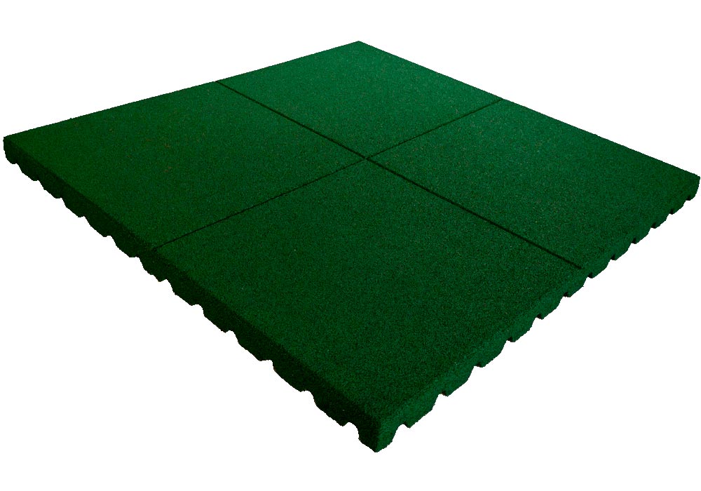 Losas de Caucho Kidplay 100 x 100 x 4 cm Color Verde