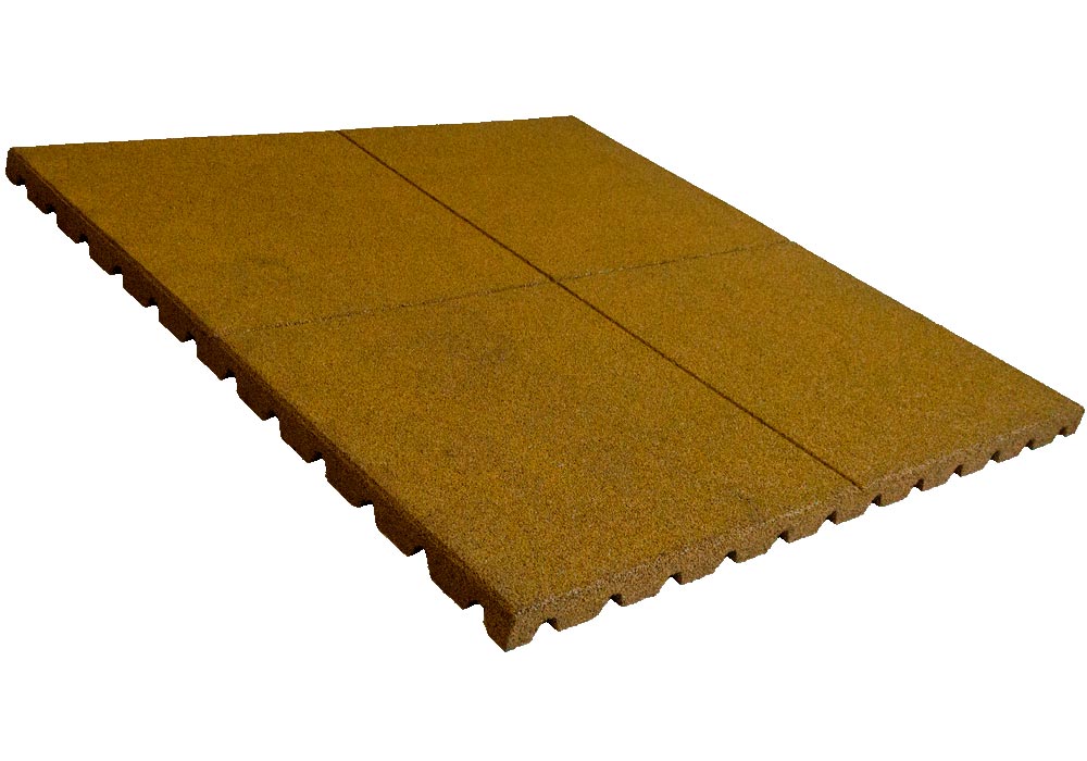 Losas de Caucho Kidplay 100 x 100 x 4 cm Color Ocre
