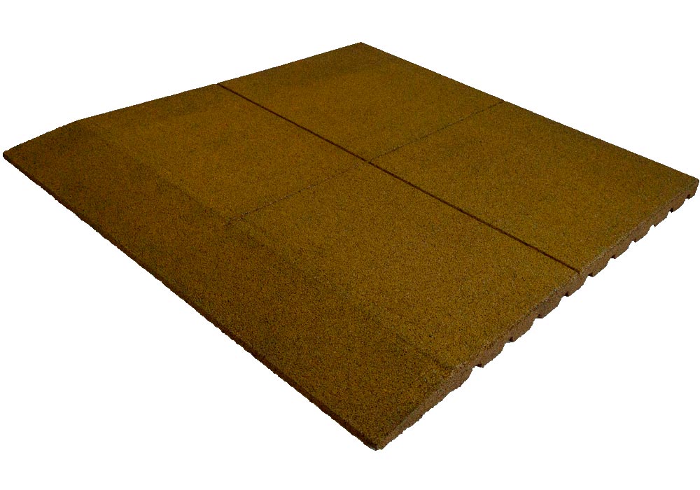 Losas de Caucho Kidplay 100 x 100 x 4 cm Bisel a un lado Color Ocre