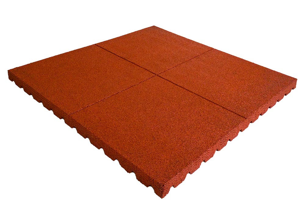 Losas de Caucho Kidplay 100 x 100 x 5 cm Rojas