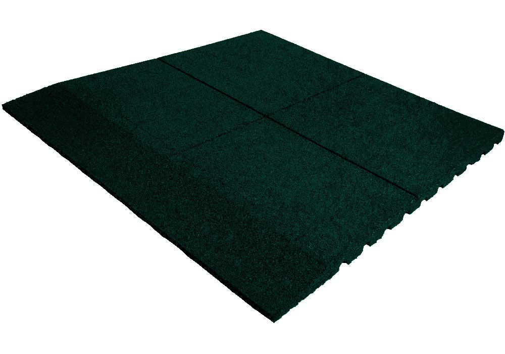 Losas de Caucho Kidplay 100 x 100 x 4 cm Bisel a un lado Color Negro