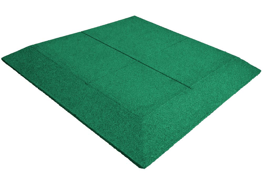 Losas de Caucho Kidplay 100 x 100 x 4 cm Bisel a dos lados Color Verde
