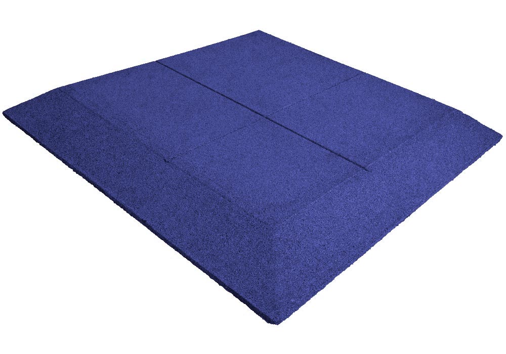 Losas de Caucho Kidplay 100 x 100 x 4 cm Bisel a dos lados Color Azul