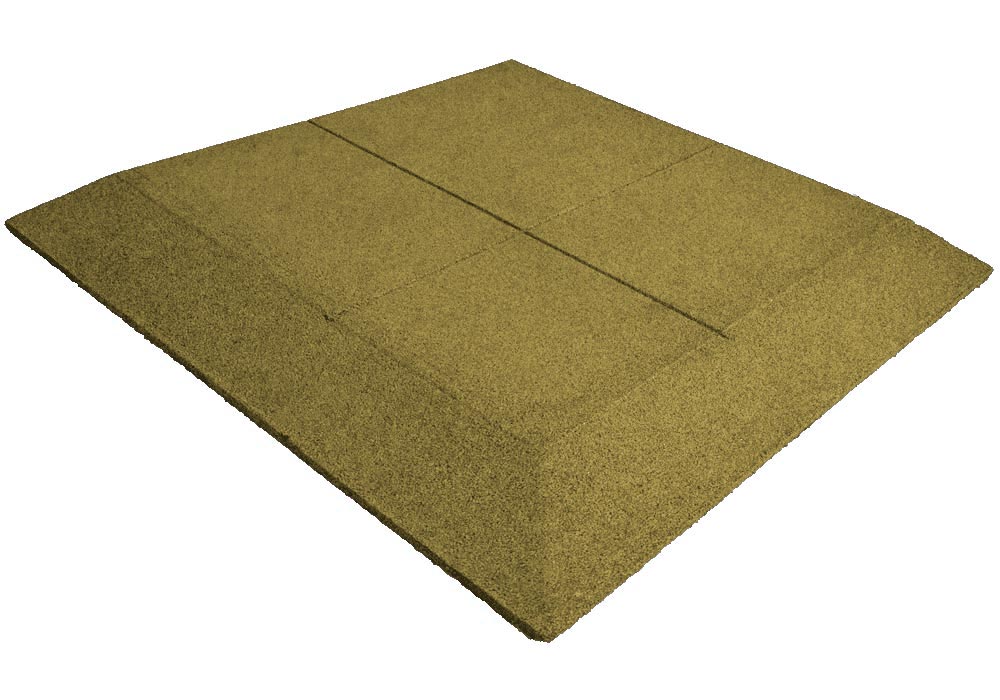 Losas de Caucho Kidplay 100 x 100 x 4 cm Bisel a dos lados Color Ocre