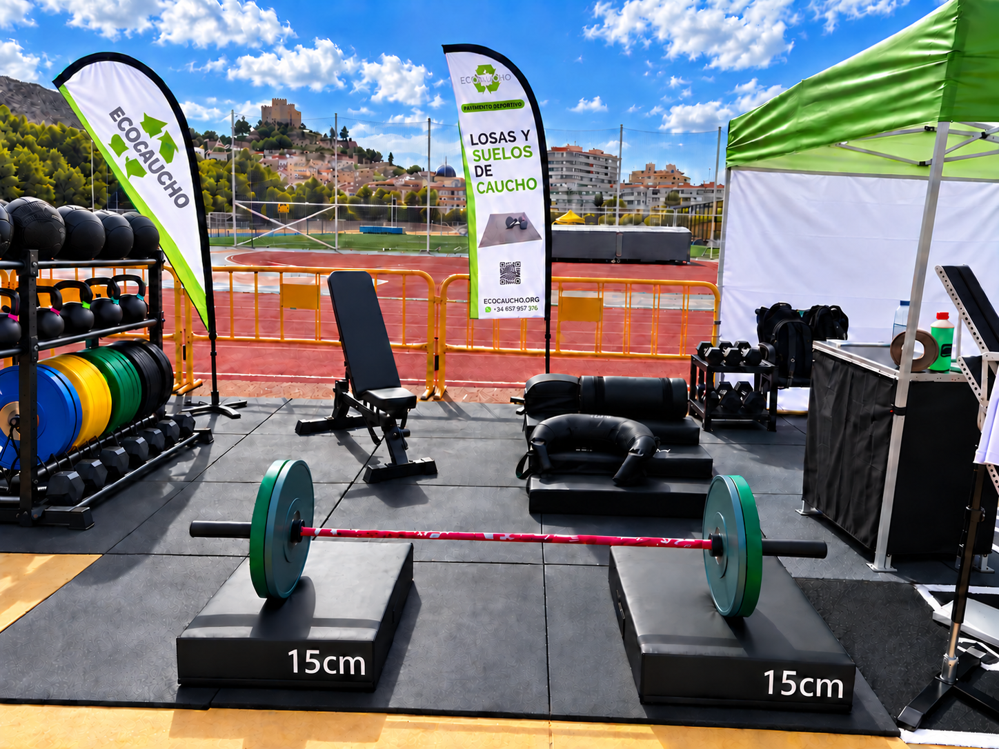 EcoCaucho presenta sus pavimentos y material deportivo en los III Alicante Fitness Games de Petrer